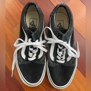Vans Black and White Athletic Shoes